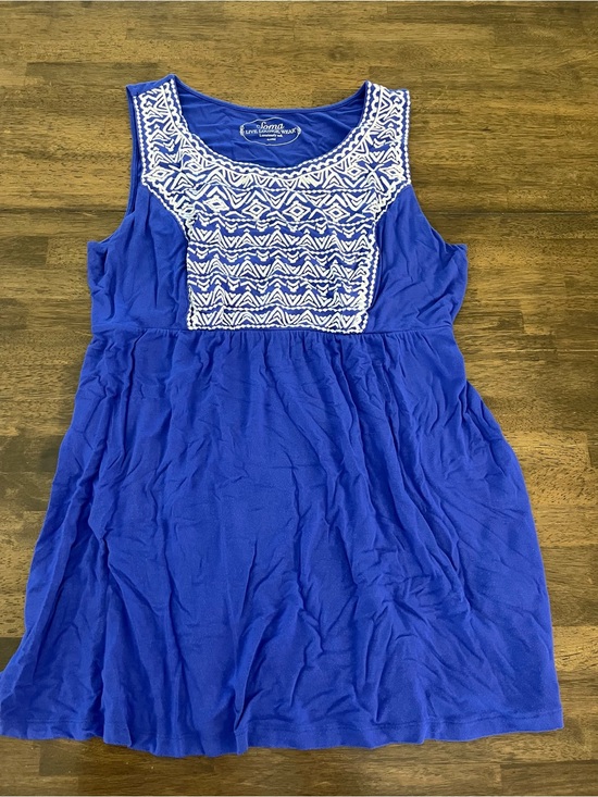 Soma Dresses & Skirts - Soma Live Lounge Wear Luxuriously Soft Dress Blue Embroidered Details Sz XL